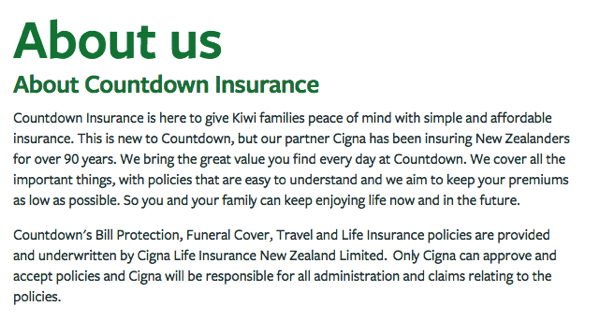 Countdown Insurance - Cigna Underwriter