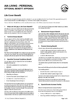 aia-living-personal-life-cover-policy-wording