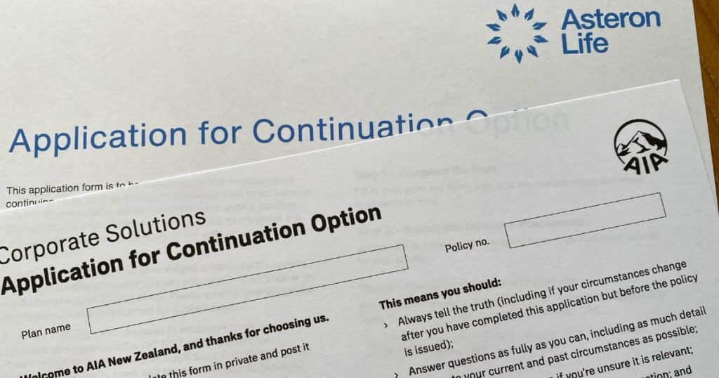 Continuation Option in insurance means you can take over your employer provided insurance, usually within 30 to 60 days after last day of employment.